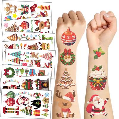Christmas Tattoo Sticker Waterproof Holiday Party Party Kids Disposable Tattoo Sticker