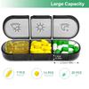 Weekly Pill Organizer Case Portable Travel Pill Box 7 Days Large Compartments for Vitamins Medicine Eating At Time First Aid Kit