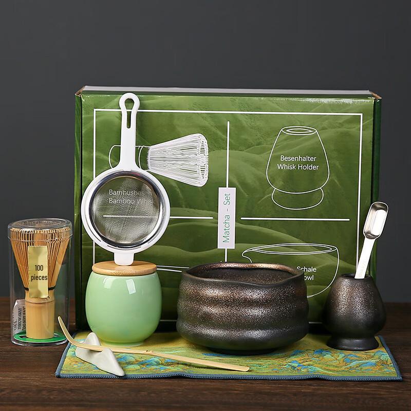 Japanese Rough Pottery Matcha Ceremony Set