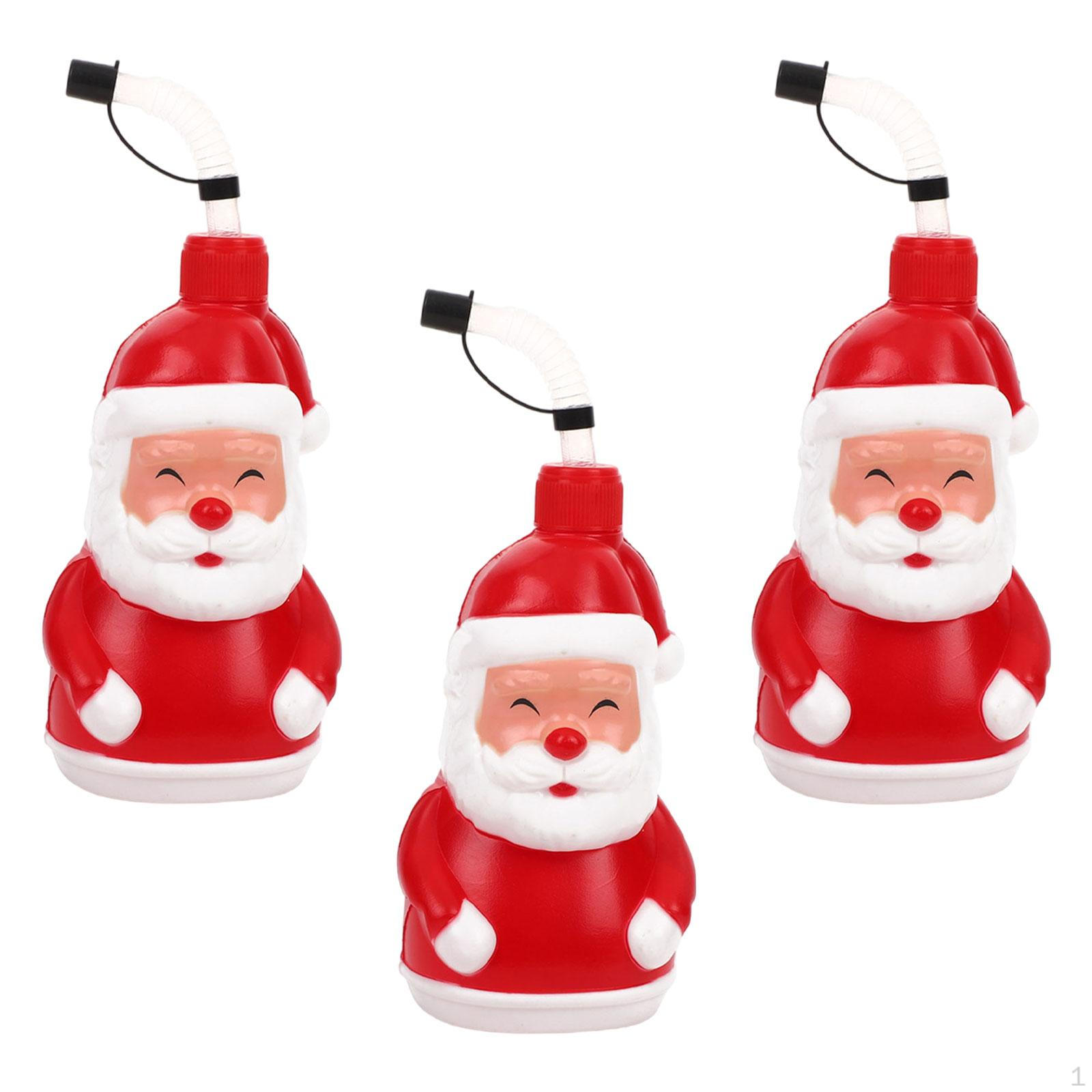 Christmas Cups Leakproof Holiday Gift Drinkware for Camping Travel Santa Pattern Santa Pattern