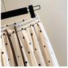 2026 Summer Cotton Linen Polka Dot Trousers Women's Loose Wide Leg Versatile Nine Point Harem Pants Korean Version Lantern Pants