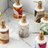 Gold-plated Marble Soap Dispenser Creative Ceramic Emulsion Bottle Bathroom Decoration Hand Sanitizer Shampoo Pressure Bottle