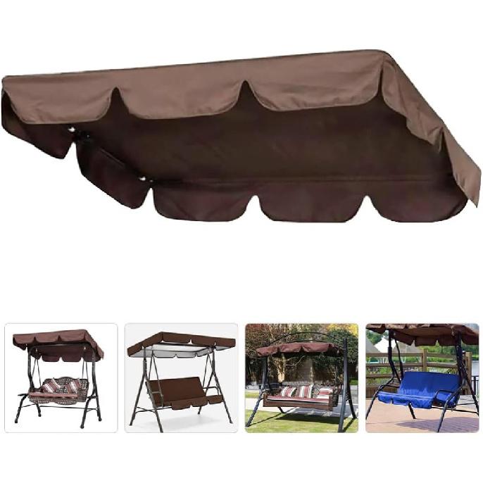 HANABASS Swing Canopy Replacement Swing Porch Top Cover Waterproof Outdoor Furniture Top Cover for Patio Garden Swing