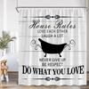 Motivational Quotes Farmhouse Shower Curtain Daisy Lavender Succulent Plant Spring Bath Curtain Vinatge Floral Bathtub Curtain