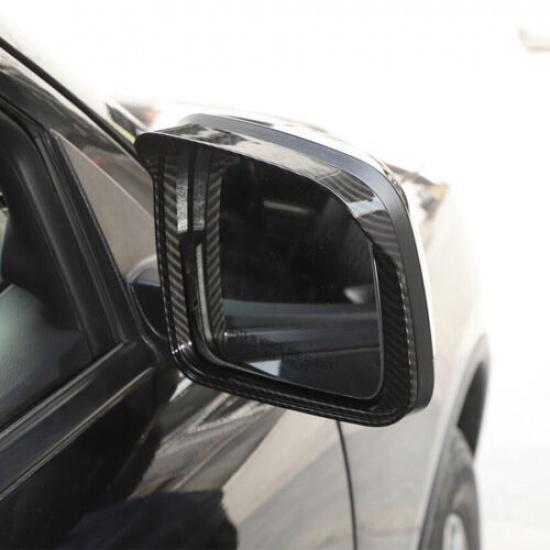 Carbon Side Mirror Rain Eyebrow Cover Trim Accessories For Dodge Durango 11-2024