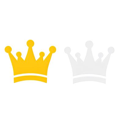 Crown Sticker Car Motorcycle Helmet Compatible Waterproof Durable Weatherproof 11cm Large Cutting Sticker Decal Sticker Custom (2 Premium Colors)