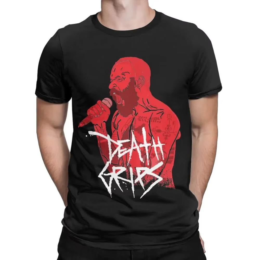 Death Grips T Shirts Men Cotton Vintage T-Shirts Round Collar Tees Short Sleeve Tops Gift Idea