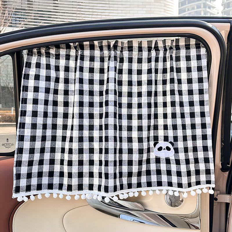 Cartoon Cotton Car Sunshade - Comfortable Baby Window Blackout Curtain for Heat Insulation and Sun Protection
