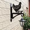 1pc Iron Garden Decoration Solar Light Wall Hanging Hen Shaped Outdoor Courtyard Crafts Wall Gardening Animal Light