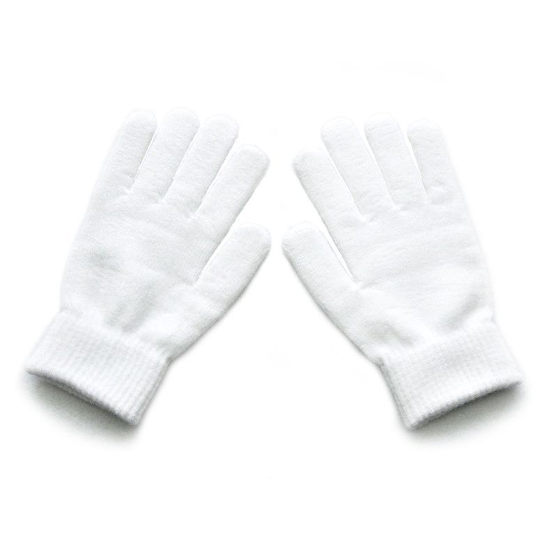 Thick Plush Knitted Wool Gloves for Men & Women - Winter Warm Solid Color Cycling Gloves
