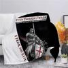 Viking Warrior Flannel Blanket,Warm Soft Cozy Throw Blanket For Bedroom Bed Sofa Travel,Teen Adult Black Home Decor Blanket Gift