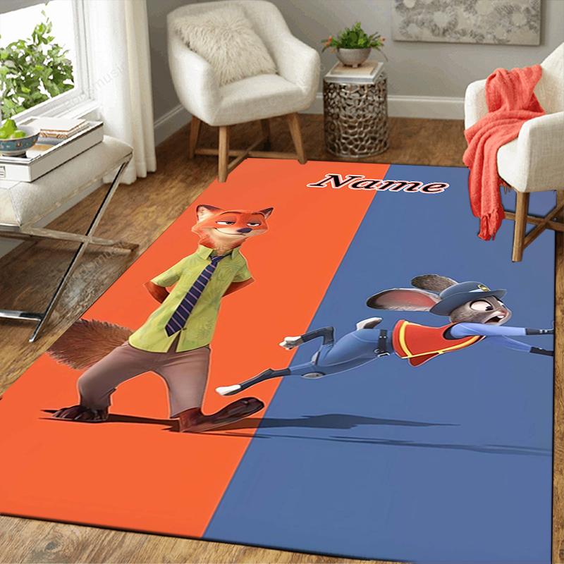 Custom 1Pc Fox Hare Adventure Rug Office Carpet Indoor Outdoor Entrance Doormat Nonslip Soft And Comfortable Living Room D916367