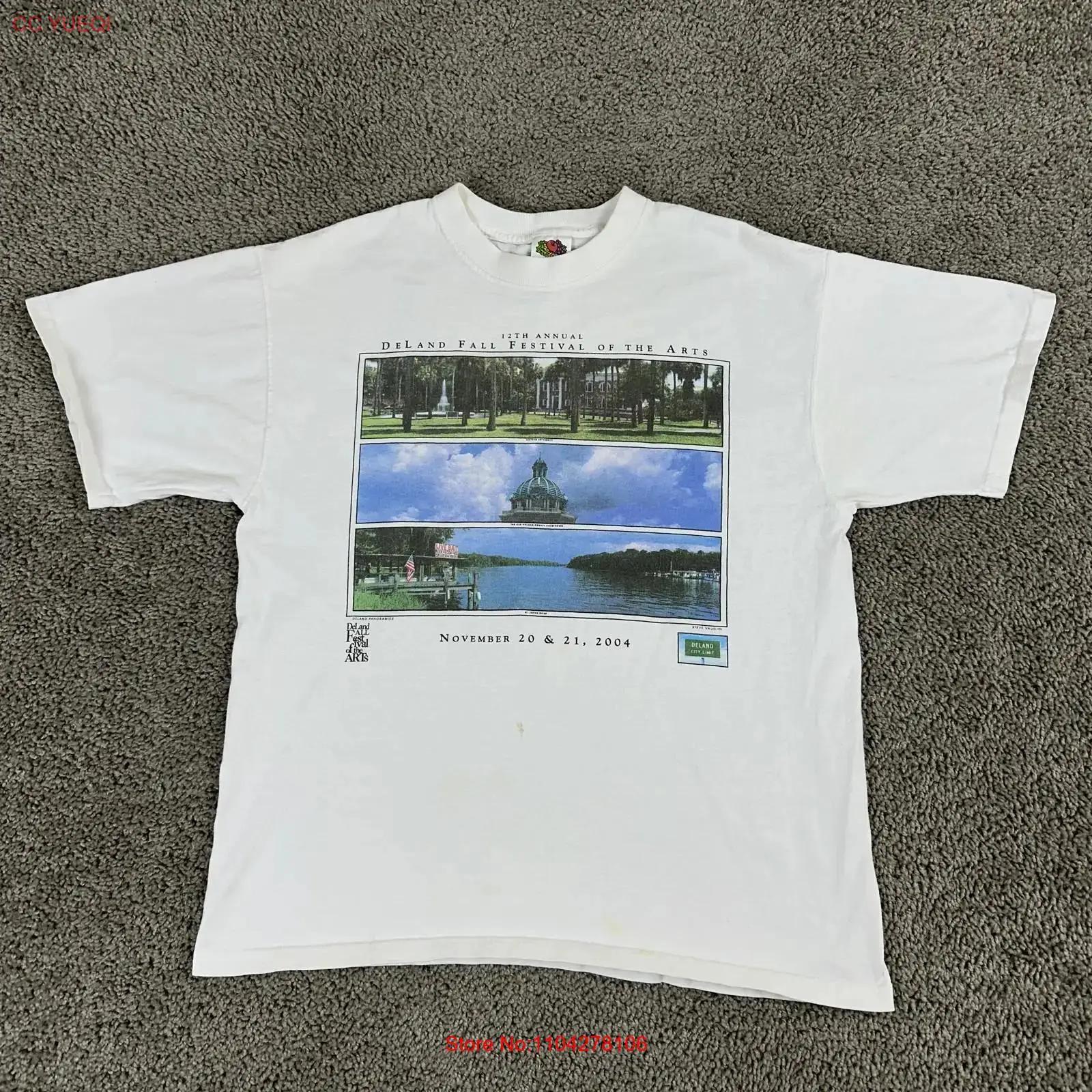 

Vintage DeLand Fall Festival of the Arts T Shirt Mens Large White 2004 vintage Washed Stylish Stretched designer clothes Unisex 5XL різнокольоровий