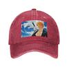 ZJIZOU Bleach Kurosaki Ichigo Anime Art Washed Denim Cap Casual Baseball Caps Adjustable Hat Summer Unisex Baseball Hats