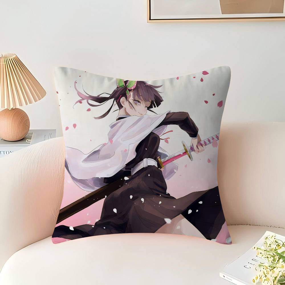 Demon-Slayer Tsuyuri-Kanawo Cushion Cover Decorative Pillow Sofa Home Decor Case Pillow Cases
