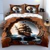 Pirate Ship Wall Art Set Soft Comfortable Duvet Cover Bedding Set Included 1*Duvet Cover & 2*Pillowcases, Gift