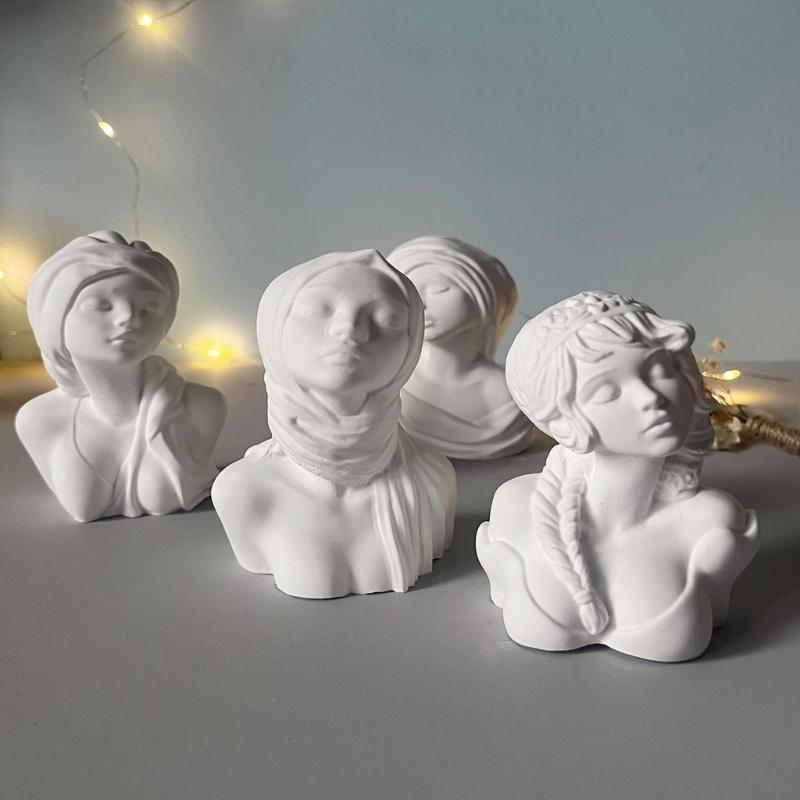 Female Statue Silicone Candle Molds for Epoxy Resin Candle Soap Figurine Silicone Candle Molds for Gypsum Decoration
