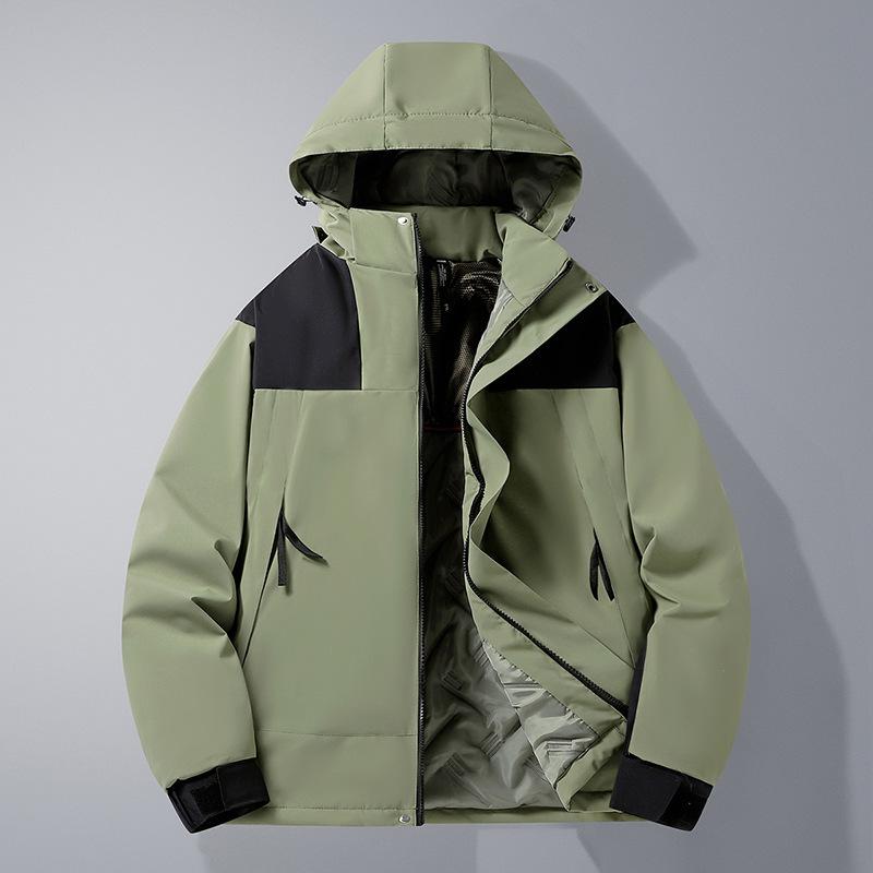 Graphene Peak Cotton-padded Clothes Men s Winter Windproof Waterproof Warm Couple Mountaineering Clothes Cotton-padded Clothes Outdoor S армия зеленый