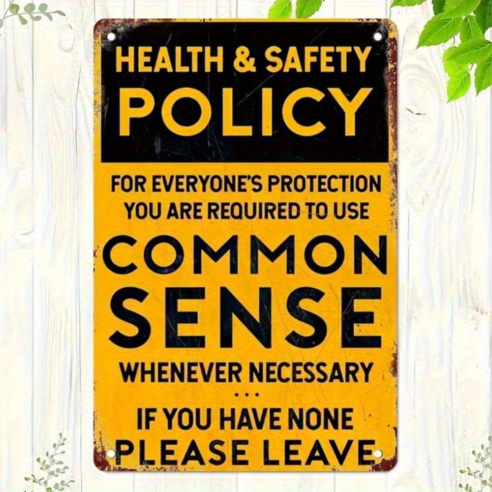 

Humorous Health And Safety Metal Sign - Retro Junk Style Iron Plaque, Decor for Home/Kitchen, Limited Time Offer 20x30cm（7.8x11.8inch）