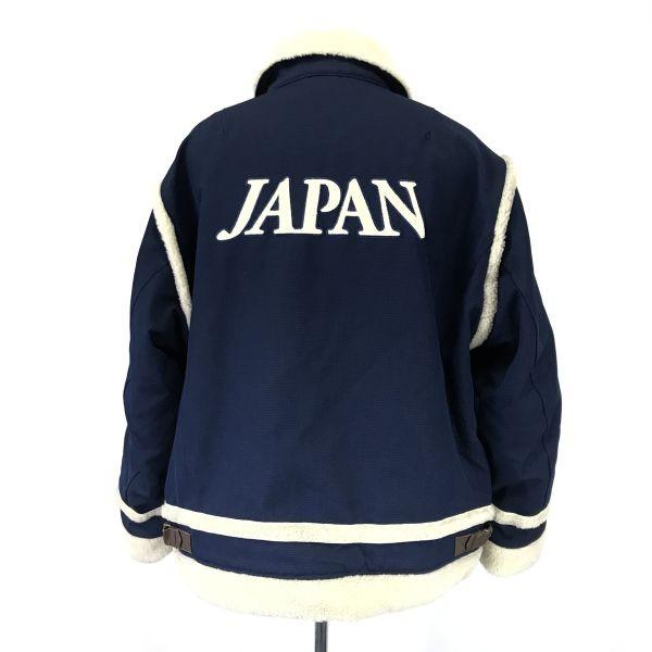 Japan 1998 Nagano Olympics Official Team Boa Jacket Men LL Navy Mizuno(USED)