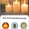 3-Pack Remote Control Electronic Candle Romantic Birthday Confession Proposal Decoration LED Light Paraffin Glass LED Candle