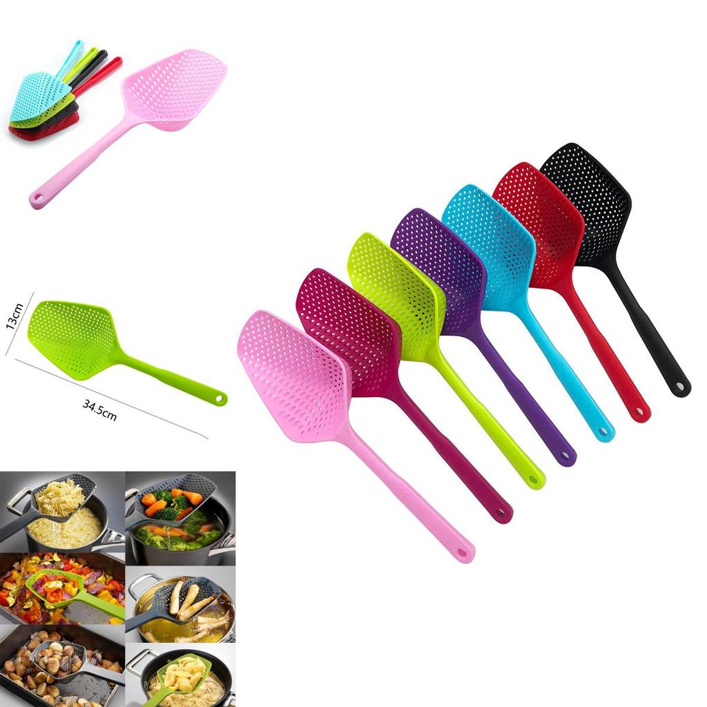 Premium Quality Cooking Shovel Vegetable Strainer Scoop Nylon Spoon Colander For Effortless Kitchen Use