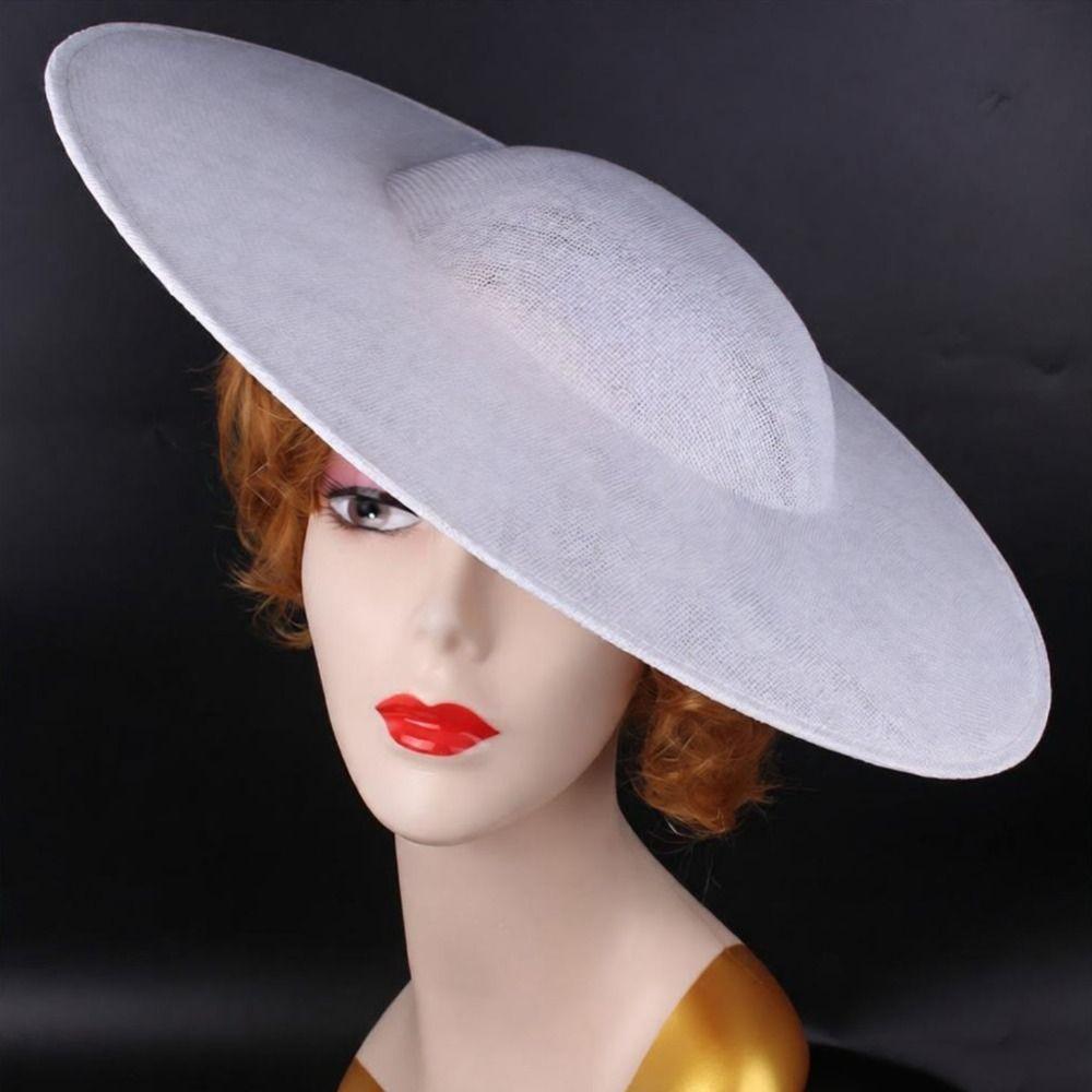 New 40cm Fascinators Base Big DIY Hair Accessories Hat with Clip Women Wedding Headpiece for Cap Supplies