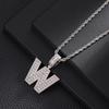 Hip Hop Letter Pendant Zircon Necklace Popular Instagram Personalized Accessory Niche Design Men's and Women's Pendant Necklace