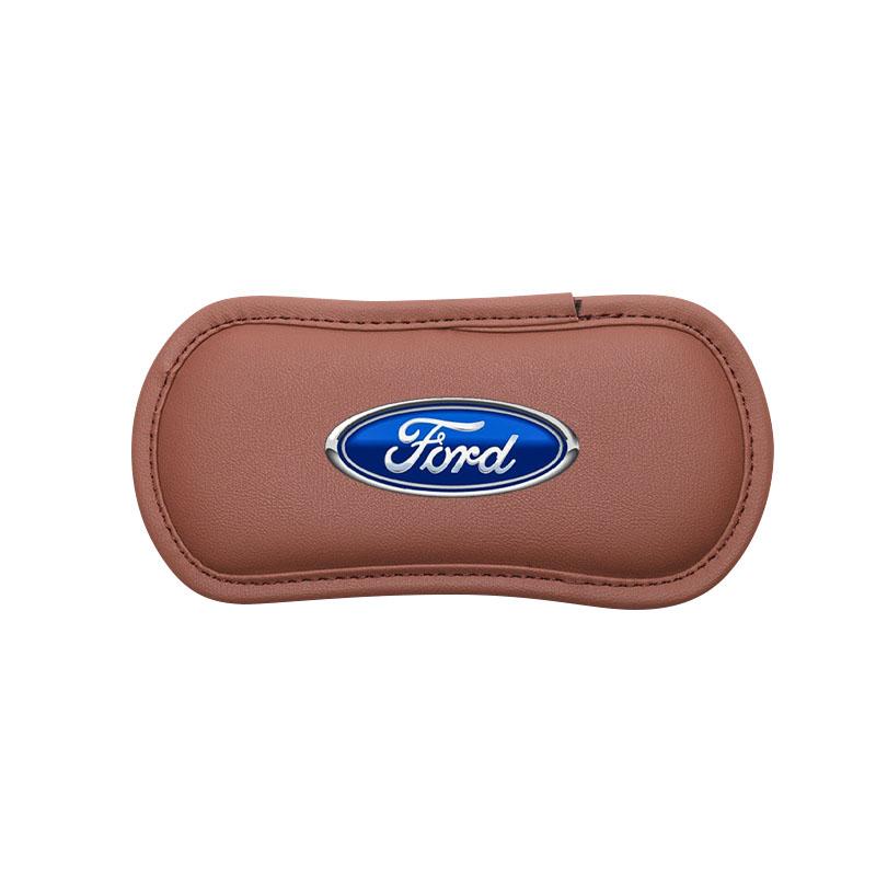 Leather Car Pillow Car Knee Pad Elastic Memory Foam Leg Pad For Ford Focus mk2 mk3 Fiesta mk7 Ranger Mondeo mk4 S-MAX Kuga Mustang