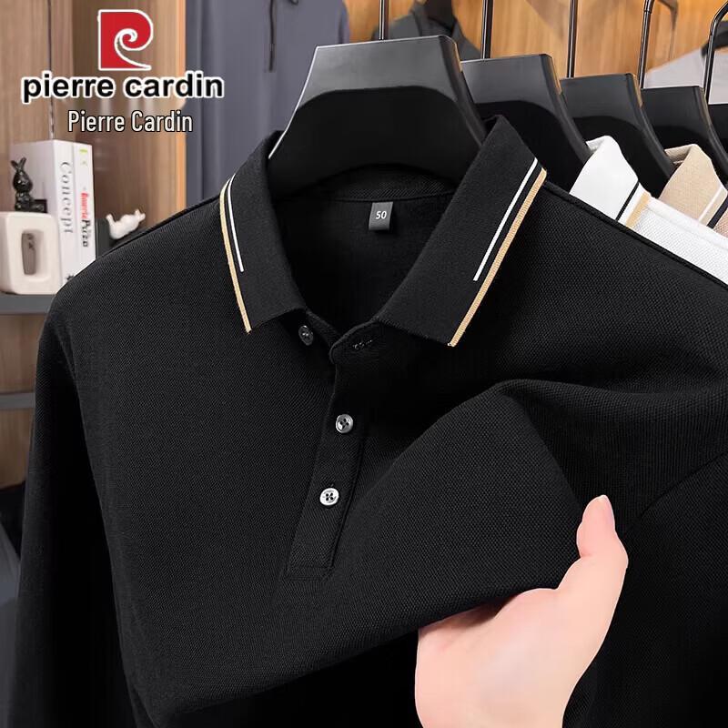 

Pierre Cardin Men s Long Sleeve Cotton Polo Shirt L