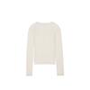 GOXO Rib Knit Cardigan Cream Classic Logo