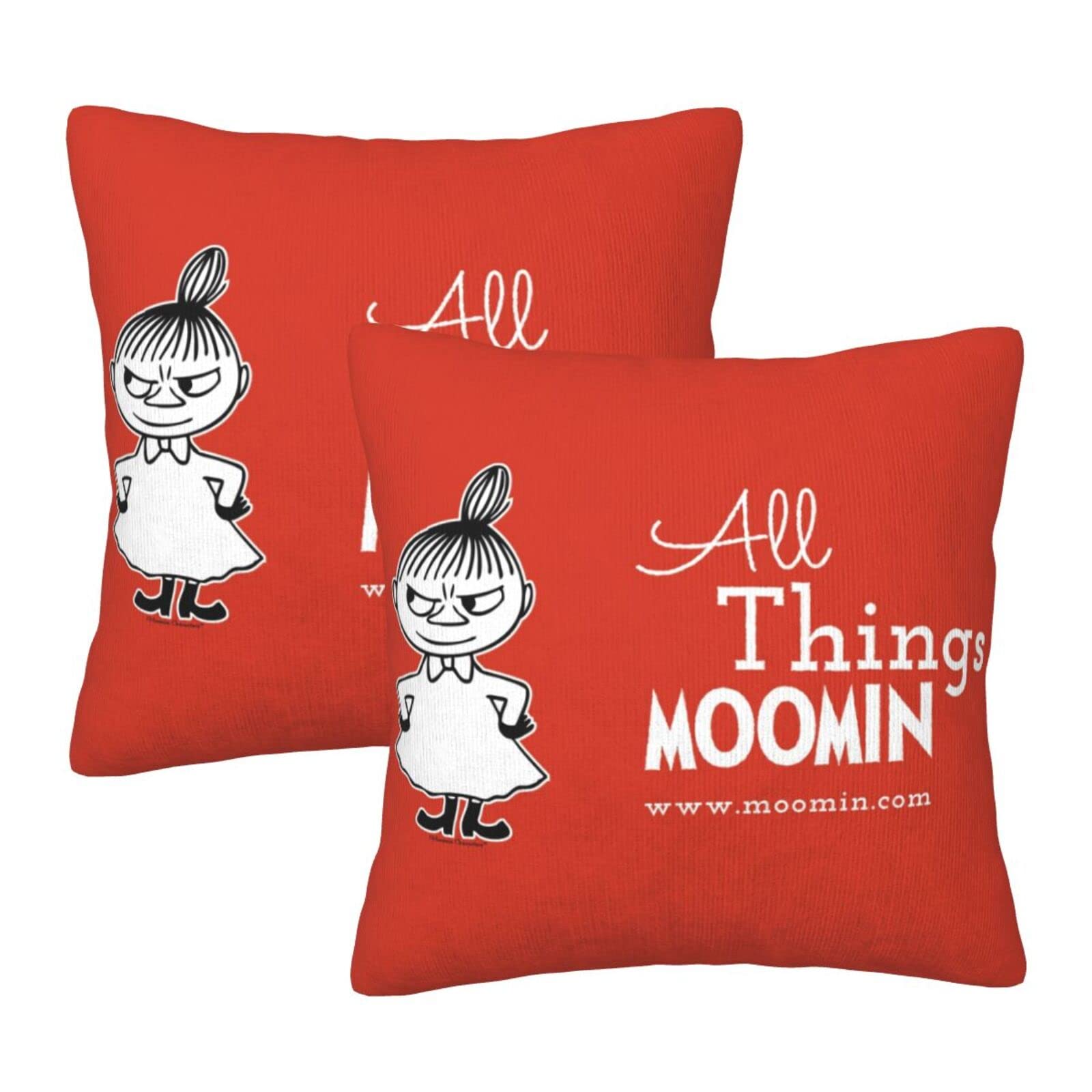 

HTSW Cushion Set of Moomin Little My Comfortable Cushion Sofa Back Car Chair and Interior Decor Covers, 45x45cm, 2, Design, Simple, Covers, Covers,