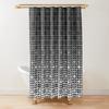 Gradient White And Black Minimal Shower Curtain Polyester Waterproof Modern Bathroom Curtains Machine Wash Bath Hooks