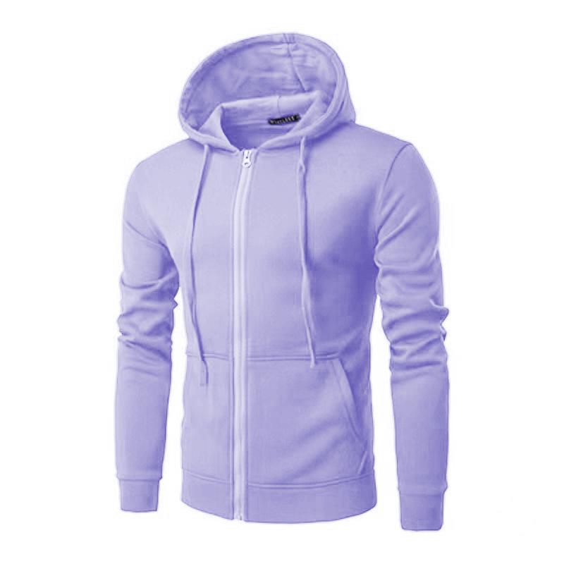 Unisex Solid Color Fleece Hoodie Cardigan - Autumn/Winter Zipper Sweatshirt, 15 Colors Available