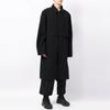 Y-3 FW21 Logo Solid Color Polo Neck Long Sleeve Coat Men Coats Black HB3378