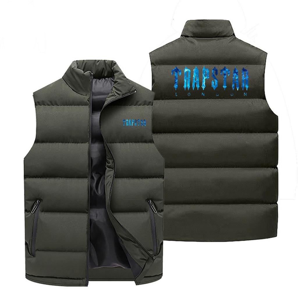 Unisex Down Cotton Vest Jacket Casual Loose Shoulder Jacket