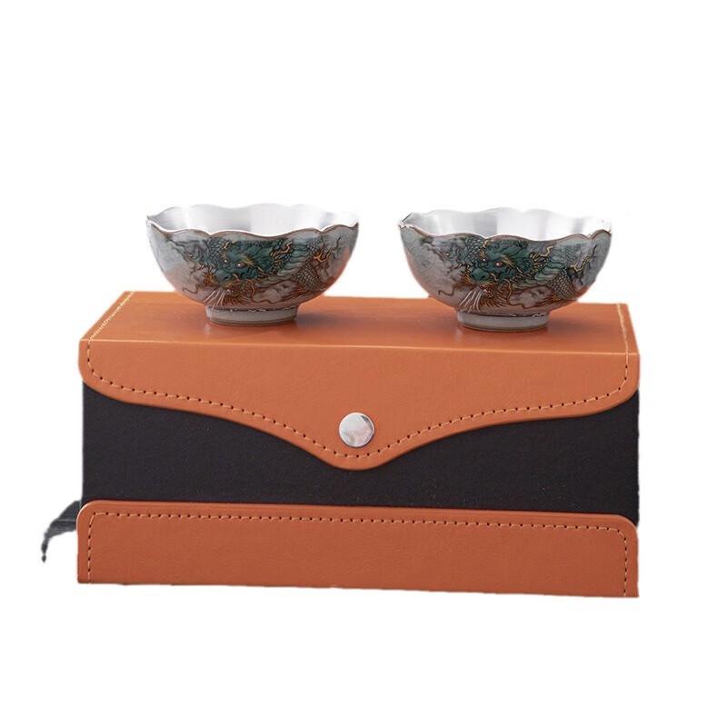 Chaxun Gilded Silver Dragon Teacup