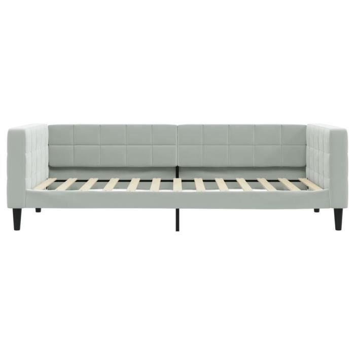 VidaXL Daybed Light Grey 100x200 Cm Velvet 354015