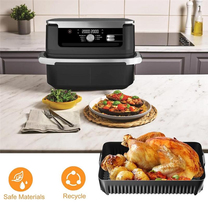 Practical-10.4L Reusable Silicone Air Fryer Liners For Ninja AF500 Silicone Liners Air Fryer Accessories