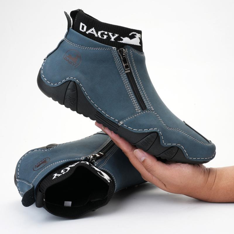 Popular retro style Martin boots men's leather large size men's shoes independent station high top wear-resistant outdoor casual shoes