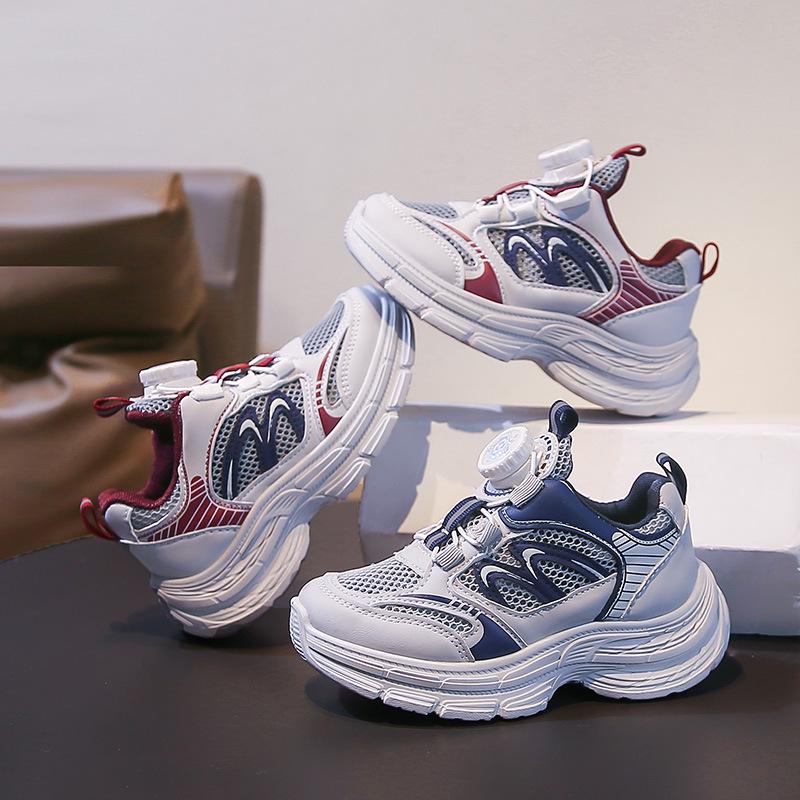 Spring 2026 Unisex Kids' Casual Running Shoes with Rotary Buckle
