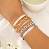 New Jewelry, Stacked Personalized Street Shot Set Jewelry, Exaggerated Thread Twist Alloy Bracelet for Women