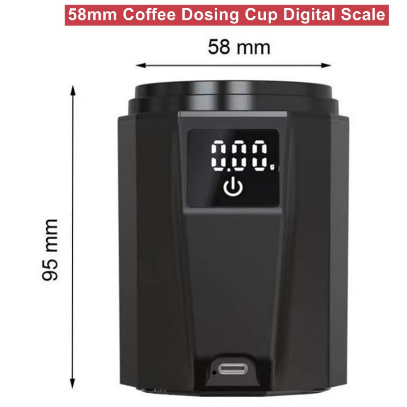 Digital Coffee Weighting LCD Electronic Weighing Scale Rechargeable Coffee Dosing Cup Scale 500g 0.1g Precision Espresso Scale
