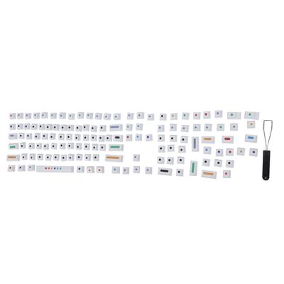 Dot Keycap Dye Sublimation Mechanical Keyboard Compatible with 6164688796104108White