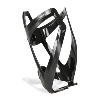 GORIX Bottle Cage for Road Bikes, Bicycles, and Mountain Bikes, Stylish, Lightweight, with Screws Included, Fits PET Bottles, Black, Reverse