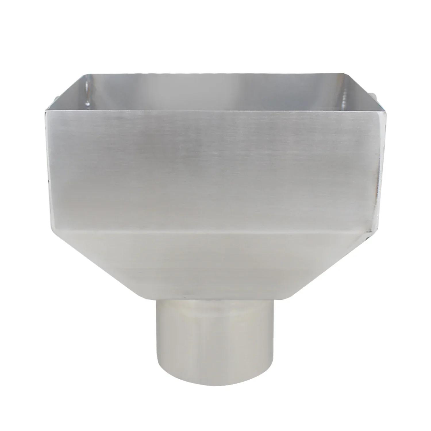 for Side inlet rainwater Hopper for stainless steel square funnel siphon rainwater discharge downspout hopper drain fittings 160 120 45mm 201