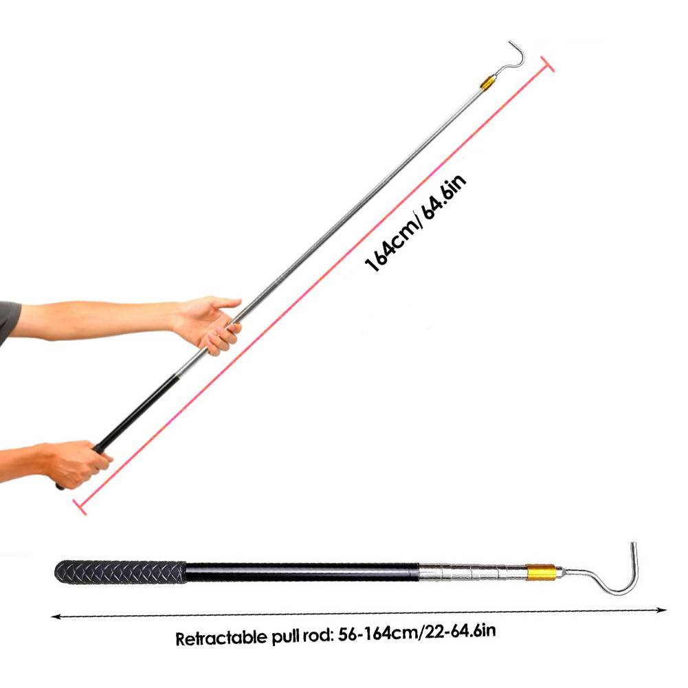 For Window Opener Rod Retractable 56 To 164cm Attic Ladder Pull Down System Kit Garden Tools Accessories Household Supplies