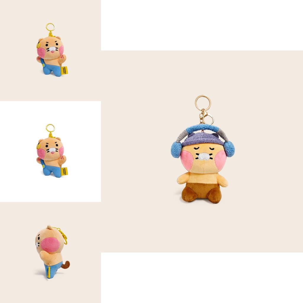 Kakao Friends Choonsik Listening To Music And Sports Plush Toy Pendant For Everyday Use