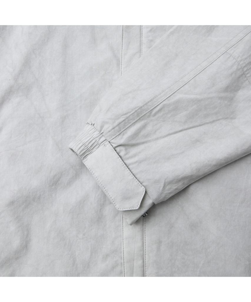 Customellow Gray Dyed Fabric Hood Jacket C9Uam26112Gyl