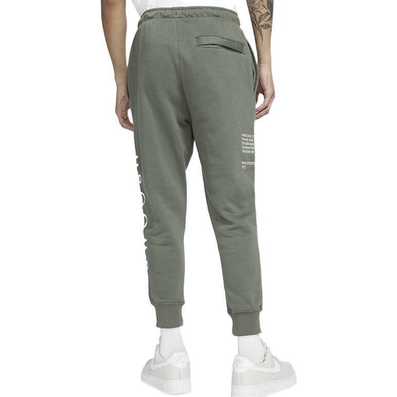 Nike Knitted Sweatpants Men's Green Moderate Cuffed Pants DJ0468-380